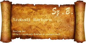 Szabadi Barbara névjegykártya