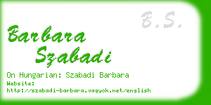 barbara szabadi business card